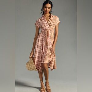 Pilcro Twist Front Shirt Dress